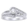 thumbnail image 1 of AFFY White Natural Diamond Solitaire Engagement Ring in 14k White Gold (0.75 Cttw) Ring Size - 6, 1 of 1