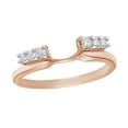 thumbnail image 1 of AFFY White Natural Diamond Solitaire Enhancer Guard Ring In 14k Rose Gold (1/5 Cttw), 1 of 1