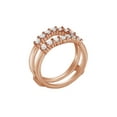 thumbnail image 1 of AFFY White Natural Diamond Solitaire Enhancer Guard Ring in 14k Rose Gold (3/4 Cttw), 1 of 1