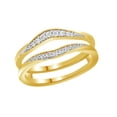 thumbnail image 1 of AFFY White Natural Diamond Solitaire Enhancer Guard Ring in 14k Yellow Gold (1/5 Cttw), 1 of 1