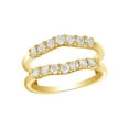 thumbnail image 1 of AFFY White Natural Diamond Solitaire Enhancer Guard Ring in 14k Yellow Gold (3/4 Cttw), 1 of 1
