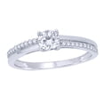 thumbnail image 1 of AFFY White Natural Diamond Solitaire Promise Ring in 10k White Gold, 1 of 1