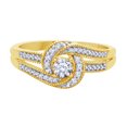 thumbnail image 1 of AFFY White Natural Diamond Solitaire Ring In 10k Yellow Gold (0.33 Cttw), 1 of 1