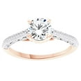 thumbnail image 1 of White Natural Diamond Solitaire Ring In 14k Rose Gold (0.27 Cttw), 1 of 1