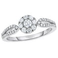 thumbnail image 1 of AFFY White Natural Diamond Split Shank Engagement Ring in 10k White Gold, 1 of 1