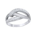 thumbnail image 1 of AFFY White Natural Diamond Split Shank Layered Crossover Ring in 10k White Gold, 1 of 1