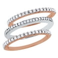 thumbnail image 1 of AFFY White Natural Diamond Stackable Three Ring Set in Two-Tone 10k Rose Gold, 1 of 1