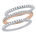 thumbnail image 1 of AFFY White Natural Diamond Stackable Three Ring Set in Two-Tone 10k White Gold, 1 of 1