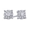 thumbnail image 1 of AFFY White Natural Diamond Stud Earrings In 14K Solid White Gold (0.25 Ct), 1 of 1