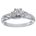 thumbnail image 1 of AFFY White Natural Diamond Stylish Engagement Ring in 10K Solid Gold (0.5 Cttw), 1 of 1