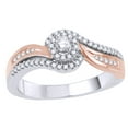 thumbnail image 1 of AFFY White Natural Diamond Swirl Frame Bypass Promise Ring in 10k Two-Tone Solid Gold, 1 of 1