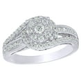 thumbnail image 1 of AFFY White Natural Diamond Swirl Frame Cluster Engagement Ring in 10k White Gold, 1 of 1