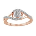 thumbnail image 1 of AFFY White Natural Diamond Swirl Frame Vintage-Style Promise Ring in 10k Rose Gold, 1 of 1