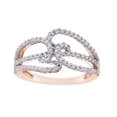 thumbnail image 1 of AFFY White Natural Diamond Swirl Split Shank Ring in 10k Rose Gold, 1 of 1