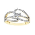 thumbnail image 1 of AFFY White Natural Diamond Swirl Split Shank Ring in 10k Yellow Gold, 1 of 1
