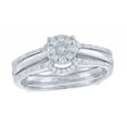 thumbnail image 1 of AFFY White Natural Diamond Three-Piece Bridal Set In 10k White Gold (0.25 Cttw), 1 of 1