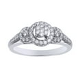 thumbnail image 1 of AFFY White Natural Diamond Three-Stone Frame Promise Ring In 10k White Gold (0.3 Cttw), 1 of 1