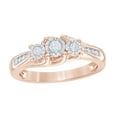 thumbnail image 1 of AFFY White Natural Diamond Three Stone Promise Ring in 10k Rose Gold, 1 of 1