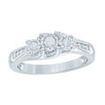 thumbnail image 1 of AFFY White Natural Diamond Three Stone Promise Ring in 10k White Gold, 1 of 1