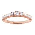 thumbnail image 1 of AFFY White Natural Diamond Three Stone Ring In 10k Rose Gold (0.25 Cttw), 1 of 1