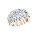 thumbnail image 1 of AFFY White Natural Diamond Three-Stone Ring In 10k Rose Gold (2 Cttw), 1 of 1