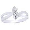 thumbnail image 1 of White Natural Diamond Three Stone Ring In 10k White Gold (0.25 Cttw), 1 of 1
