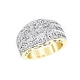 thumbnail image 1 of AFFY White Natural Diamond Three-Stone Ring In 10k Yellow Gold (2 Cttw), 1 of 1