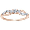 thumbnail image 1 of AFFY White Natural Diamond Three Stone Split Shank Ring in 10k Rose Gold, 1 of 1