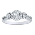 thumbnail image 1 of AFFY White Natural Diamond Three Stone Split Shank Ring in 10k Solid Gold (0.33 Cttw) By, 1 of 1
