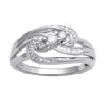 thumbnail image 1 of AFFY White Natural Diamond Three Stone Sweep Promise Ring in 10k Solid Gold (0.33 Cttw) By, 1 of 1