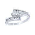 thumbnail image 1 of AFFY White Natural Diamond Three Stonepass Ring in 10k Solid Gold (0.5 Cttw), 1 of 1