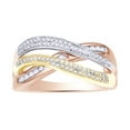 thumbnail image 1 of AFFY White Natural Diamond Three-Tone Fashion Ring In 10k Rose Gold (0.33 Cttw), 1 of 1