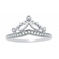 thumbnail image 1 of AFFY White Natural Diamond Tiara Crown Ring In 10k White Gold, 1 of 1