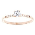 thumbnail image 1 of White Natural Diamond Traditional Ring In 14k Rose Gold (0.32 Cttw), 1 of 1