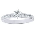 thumbnail image 1 of AFFY White Natural Diamond Traditional Vintage Ring In 14k White Gold (0.51 Cttw), 1 of 1