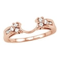 thumbnail image 1 of AFFY White Natural Diamond Tri-Sides Solitaire Enhancer Ring in 14k Rose Gold (0.25 Cttw), 1 of 1