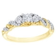 thumbnail image 1 of AFFY White Natural Diamond Twist Engagement Ring in 14K Yellow Gold (0.5 cttw), 1 of 1