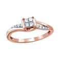 thumbnail image 1 of White Natural Diamond Twist Promise Ring in 10k Rose Gold (0.2 Cttw), 1 of 1