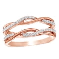 thumbnail image 1 of AFFY White Natural Diamond Twist Solitaire Enhancer Ring in 10k Rose Gold (0.25 Cttw), 1 of 1
