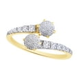 thumbnail image 1 of AFFY White Natural Diamond Two-Stone Ring In 10k Yellow Gold (0.33 Cttw), 1 of 1