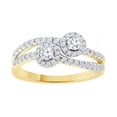 thumbnail image 1 of AFFY White Natural Diamond Two-Stone Ring In 10k Yellow Gold (0.5 Cttw), 1 of 1