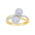 thumbnail image 1 of AFFY White Natural Diamond Two-Stone Ring In 10k Yellow Gold (0.5 Cttw), 1 of 1