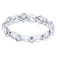 thumbnail image 1 of AFFY White Natural Diamond Vintage Inspired Eternity Band Ring In 14K White Gold (0.2 Cttw), 1 of 1