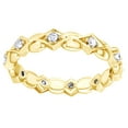 thumbnail image 1 of AFFY White Natural Diamond Vintage Inspired Eternity Band Ring In 14K Yellow Gold (0.2 Cttw), 1 of 1