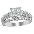 thumbnail image 1 of AFFY White Natural Diamond Vintage Style Engagement Ring in 10K White Gold (1 cttw), 1 of 1
