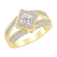thumbnail image 1 of AFFY White Natural Diamond Vintage Style Shank Engagement Ring in 14k Yellow Gold (0.75 Cttw) Ring Size : 14, 1 of 1