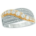 thumbnail image 1 of AFFY White Natural Diamond Vintage Style Two Tone Ring in 10k Solid Gold (0.75 cttw), 1 of 1