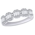 thumbnail image 1 of AFFY White Natural Diamond Wedding Band Engagement Ring In 14k White Gold (0.75 Cttw) By, 1 of 1