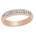 thumbnail image 1 of AFFY White Natural Diamond Wedding Band Ring In 10k Rose Gold (0.17 Cttw), 1 of 1