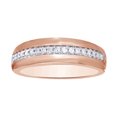 thumbnail image 1 of AFFY White Natural Diamond Wedding Band Ring In 10k Rose Gold (0.2 Cttw), 1 of 1
